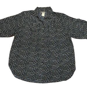 MC Plus Size Women's Multicolor Floral Print Button Up SS Size 2X